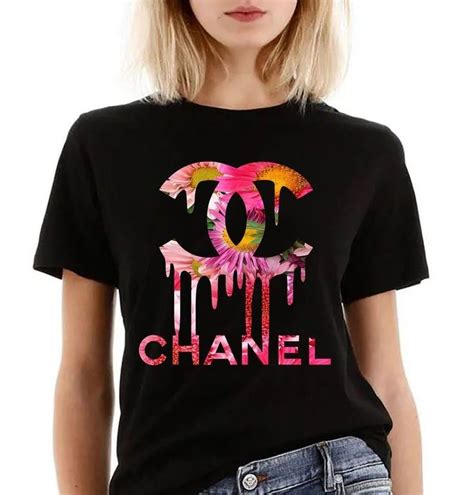 chanel logo cheap tees|chanel logo shirts for women.